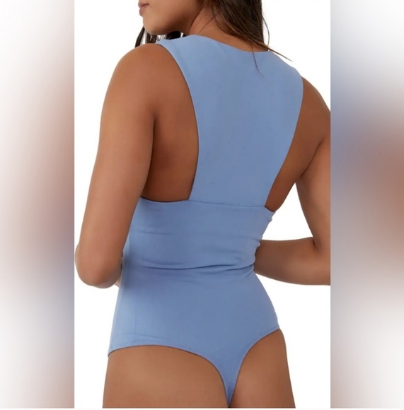 Anthropologie intimately free people blue bodysuit sz Large - Picture 3 of 8